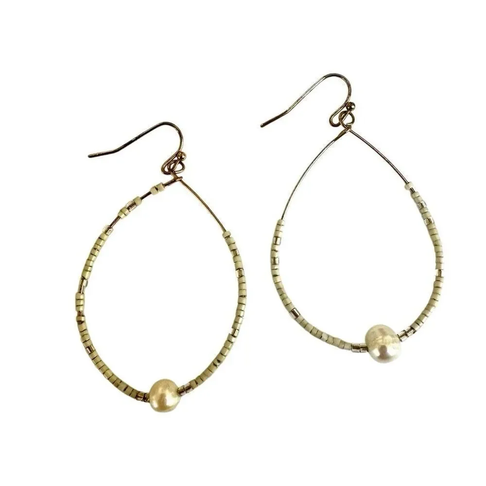 Pearl beaded earrings
